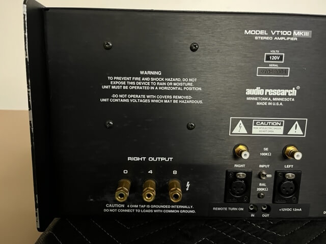 Audio Research VT100 Mark 3 power amplifier