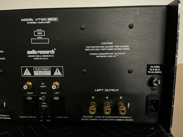 Audio Research VT100 Mark 3 power amplifier