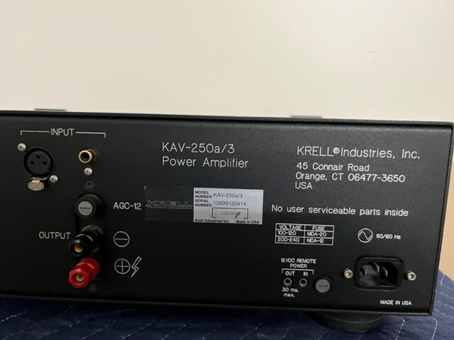 Krell KAV-250a/3 power amplifier