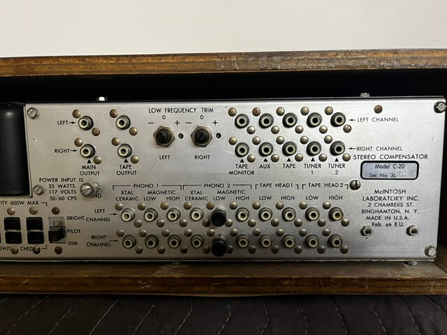 McIntosh C20 preamplifier (s/n 3L577)